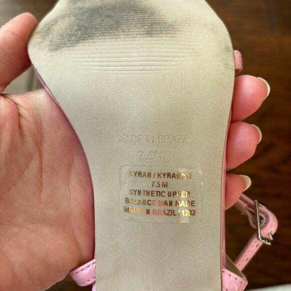 Steve Madden Barbie Pale Pink Kyrah Strappy Sandal Heels Sz 7.5 - Picture 9 of 9